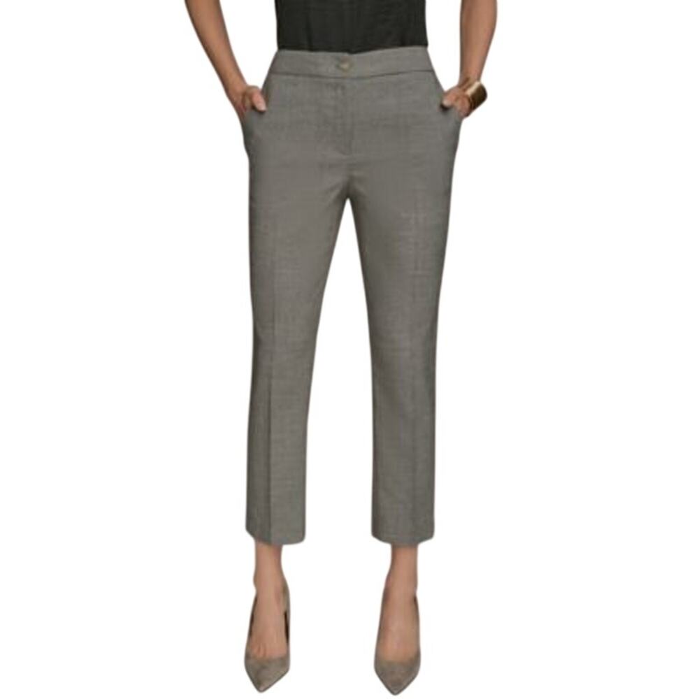 Donna Karan New York Women's Slim-Leg Ankle Pants in Heather Iron Gray Multi